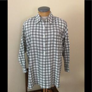 Celadon Green Checked Tunic Shirt